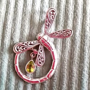 BALI LEGACY PERIDOT DRAGONFLY PENDENT